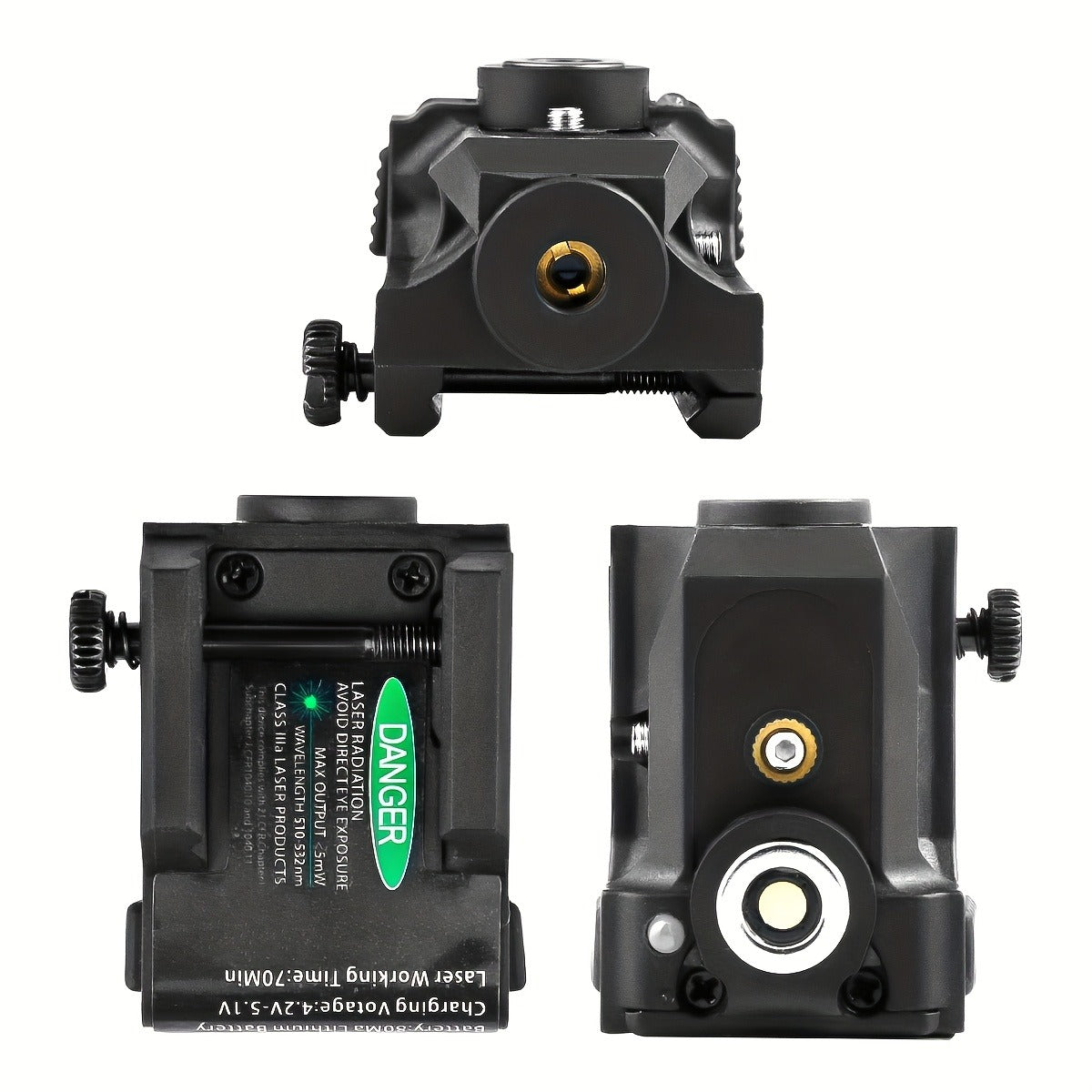 Compact Green Laser Sight Magnetic USB Charging Ambidextrous Low Profile 20mm Picatinny Rail for Handgun Pistol Airgun 150-300m Range PA66