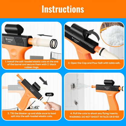 Bug Salt Gun Fly Pistol Salt Shooter Pest Control Toy No Chemicals No Batteries Indoor Outdoor Home Garden Camping Gift