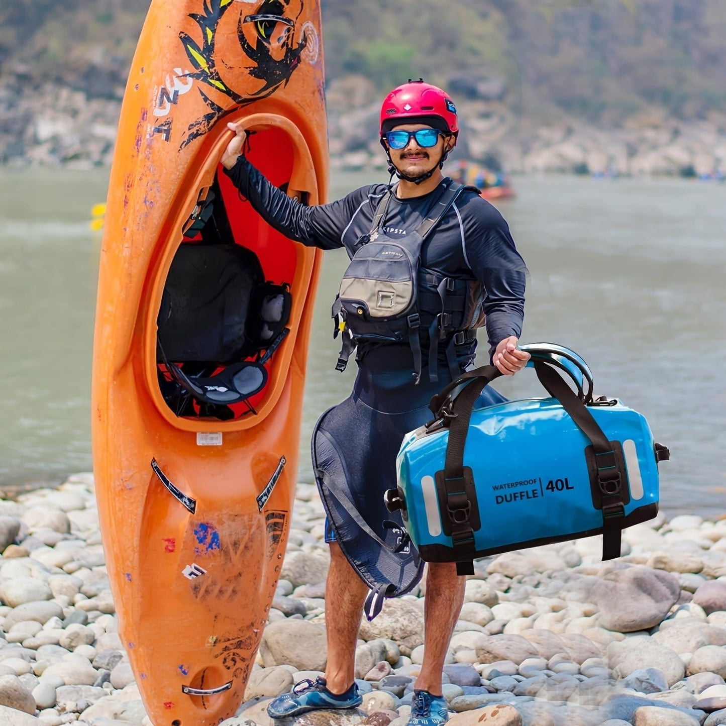 Waterproof Dry Bag Backpack – 40L / 60L Duffel for Kayaking, Camping, Paddle Board & Surfing | Men & Women