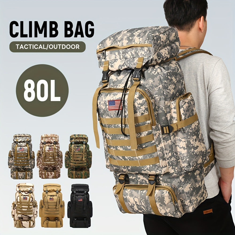 Tall Flap-Top Tactical Rucksack with Lower Utility Pouch and Eleven Color or Camouflage Options
