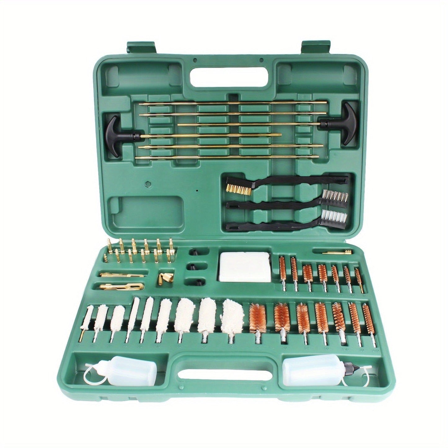 Gun Cleaning Kit 163pcs Universal Rifle Pistol Shotgun Muzzleloader Cleaning Set for Any Caliber with Carrying Case Plastic Cleaning Rods