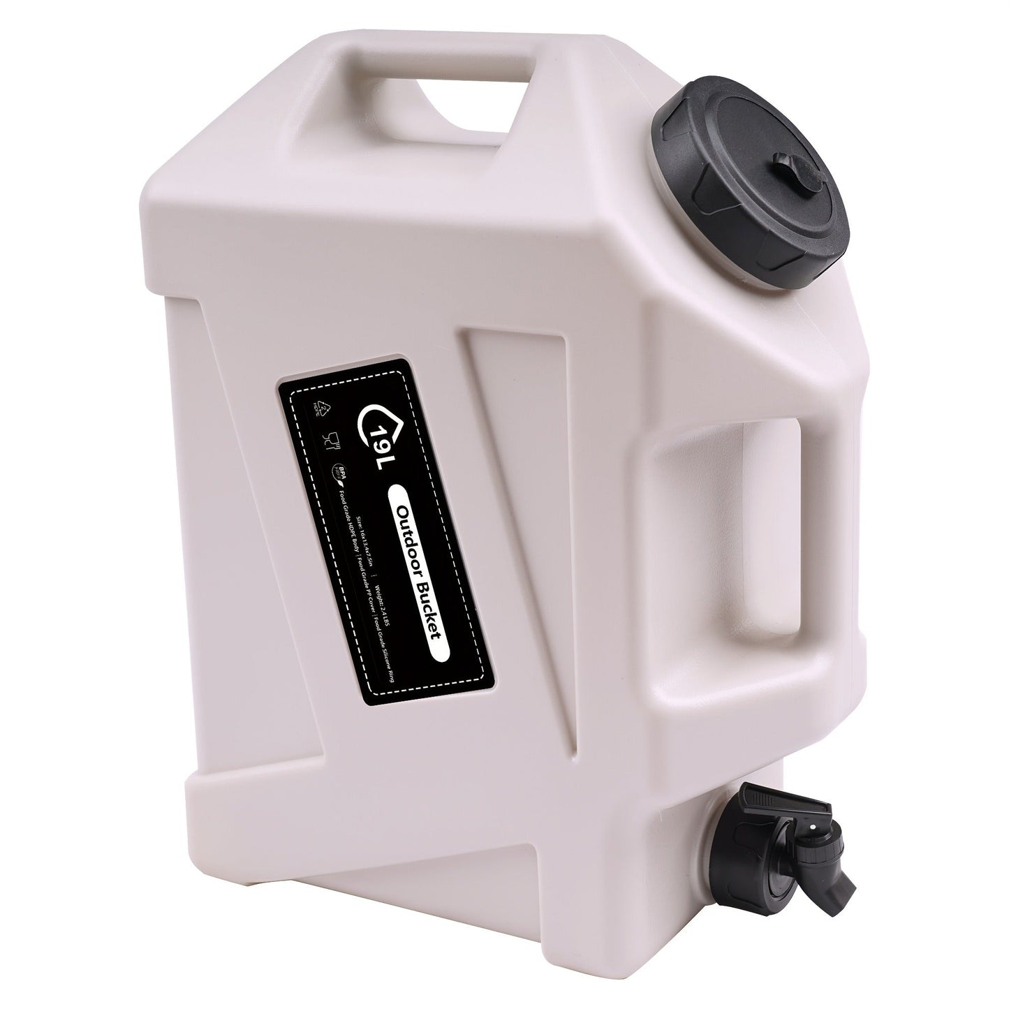 Water Storage Container with Spigot 2 Handles BPA Free PVC Collapsible Water Jug for Camping Outdoor RV Hiking Emergency Survival Portable