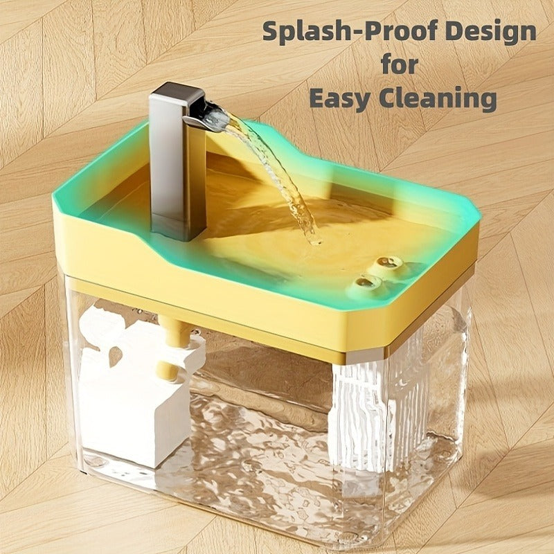 Pet Water Fountain Automatic 4-Stage Filtration – Ultra-Quiet USB Powered Circulating Fresh Water Dispenser with Visible Water Level Window