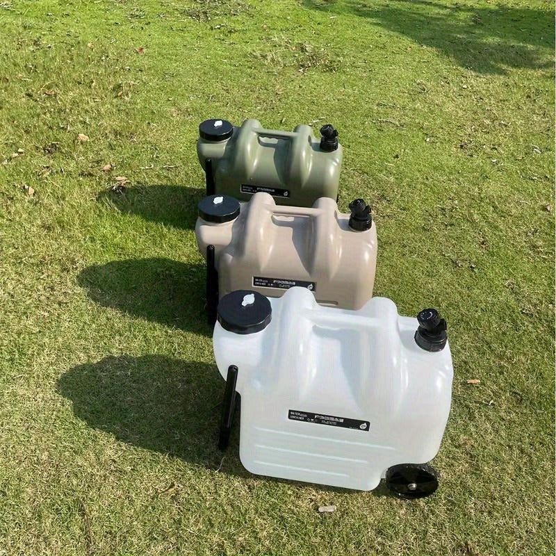 Portable Water Bucket with Wheels and Pull Rod 7.4 Gal 28L Large Capacity PE Square Water Container Collapsible Rolling Water Jug