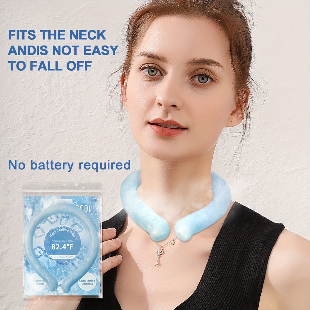 Cooling Neck Ring 3-Pack – Wearable Ice Gel Tube Wrap for Hot Weather, Outdoor Sports, Heat Relief & Hot Flashes, Freezes at 28°C