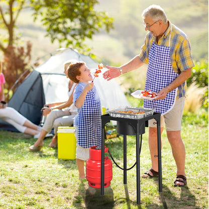 Outdoor Propane Burner Stove Cast Iron High Pressure Gas Cooker with Detachable Stand Legs