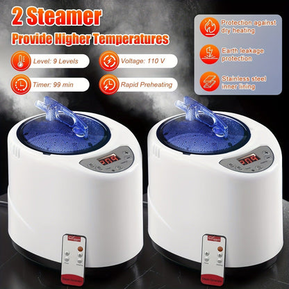 Double Person Sauna Tent 71x49x36in Extra Large 2-Person Steam Sauna Box for Home with 2 Steamers