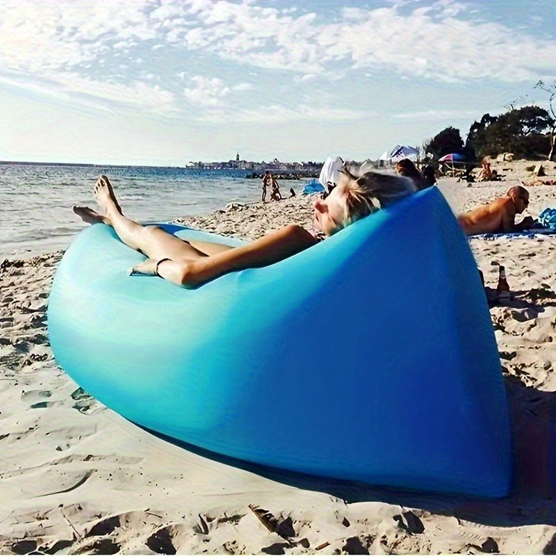 Inflatable Air Sofa Outdoor Camping Lounger 440LB Heavy Duty Quick Inflate Portable Lazy Bag Sofa Bed with Carry Bag Lightweight Compact