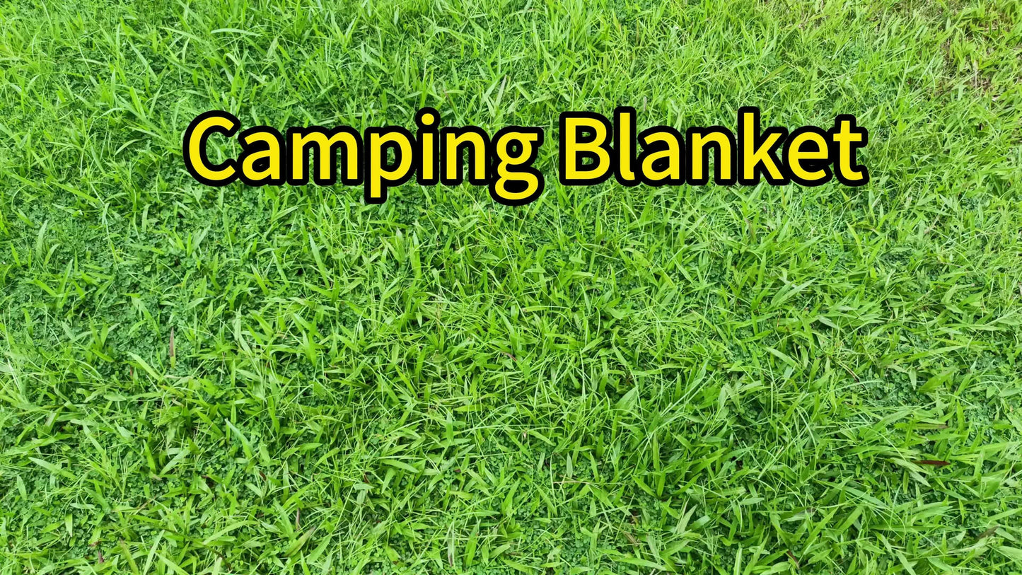 Puffy Camping Blanket Foldable Lightweight Water Resistant with 3D Eye Mask – DWR Coated Outdoor Blanket for Camping, Hiking, Travel, Beach