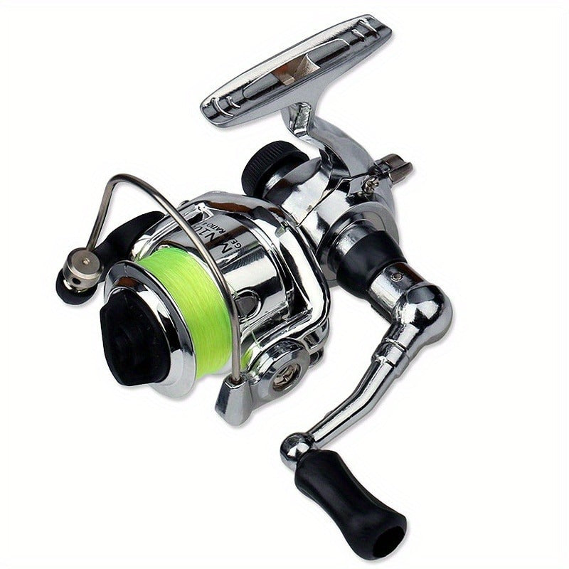Mini 100 Spinning Fishing Reel – 4.3:1 High-Speed Gear Ratio, Aluminum Alloy Body, Interchangeable Rocker Arm, Ambidextrous