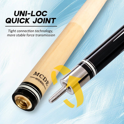 58-Inch Canadian Maple Pool Cue with 12.5mm Tip, Quick-Release Joint and Five Z-Series Graphics