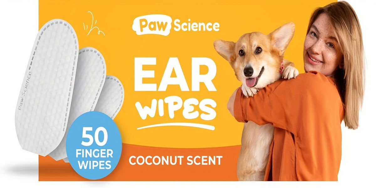 Pet Cleaning Wipes for Dogs & Cats – Ear Wipes Eye Wipes Dental Wipes Teeth Cleaning Kit, Soothing Deodorizing Itch Relief Coconut Scent