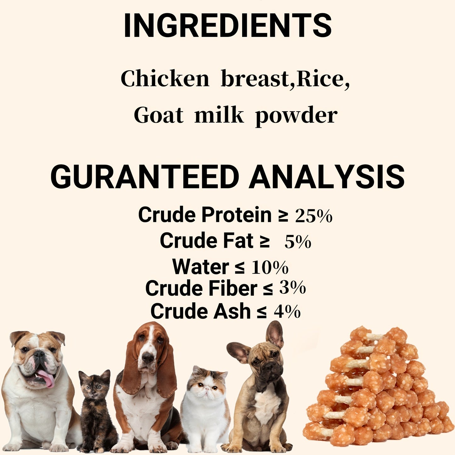 Chicken Dog Training Treats Dumbbell Shape – Natural High Protein Reward Snacks for Small Medium Large Dogs, Rice & Chicken Flavor