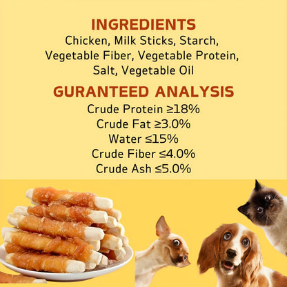 Dog Treats High Protein Training Sticks Chicken Duck Sweet Potato Milk Flavor Healthy Digestible Reward Snacks for Small Medium Large Dogs