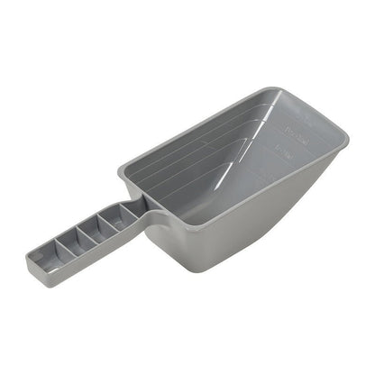 30QT and 10QT Stacking Pet Food Bin Set with Long Scoop, Front Latch and Removable Caster Wheels