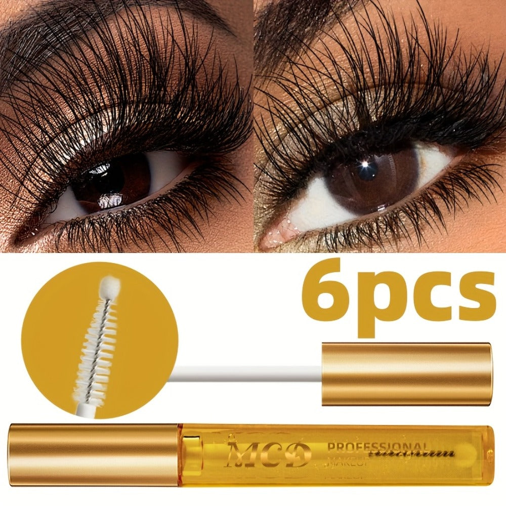 Eyelash Serum 6-Pack for Women - Natural Lash Growth & Enhancement Gel Formula, Conditioning Curling Effect