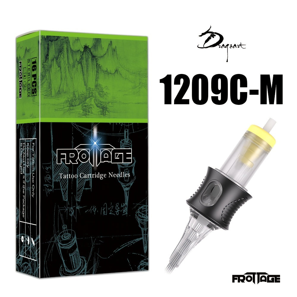 Tattoo Cartridge Needles with Frotage Label, 26 Retained RL RLT RS CM and M1 Cartridge Size Options