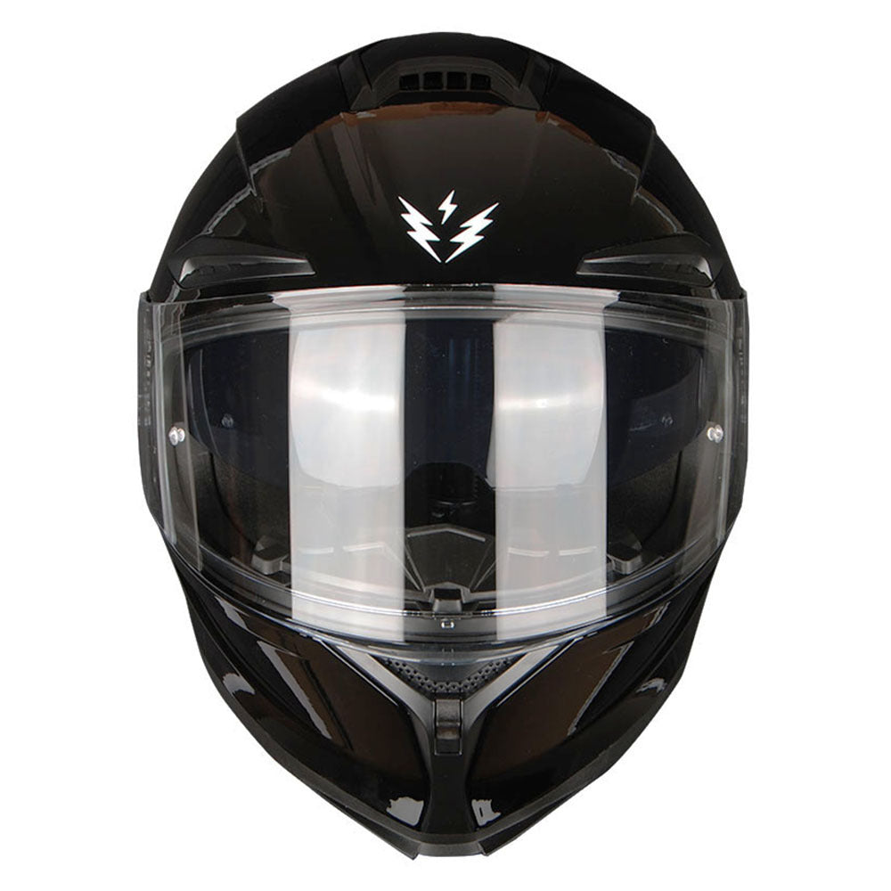 Motorcycle Helmet Full-Face Dual-Visor Shell with Clear Outer Shield, Smoked Inner Visor, Nine Colors and S-XL Sizes
