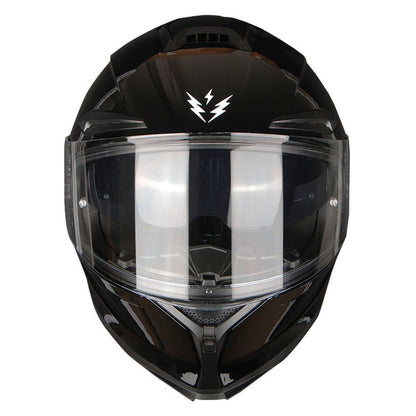 Motorcycle Helmet Full-Face Dual-Visor Shell with Clear Outer Shield, Smoked Inner Visor, Nine Colors and S-XL Sizes