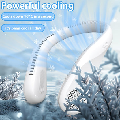 Bladeless Neck Fan Rechargeable, 4 Speed Hands-Free Portable Neck Fan 66 Vents 4-16 Hours Battery