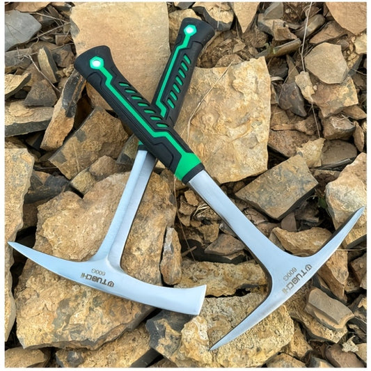 Geological Pick Hammer High Carbon Steel 28oz Flat Head Rock Hammer with Comfortable Handle for Entryways, Bedrooms and Living Spaces