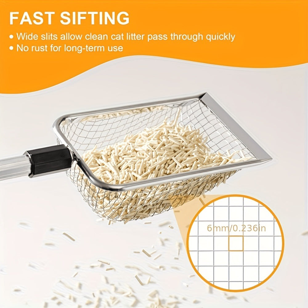 Stainless Steel Beach Sand Sifter with Retractable Telescopic Handle – Portable Sand Sieve for Treasure Hunting
