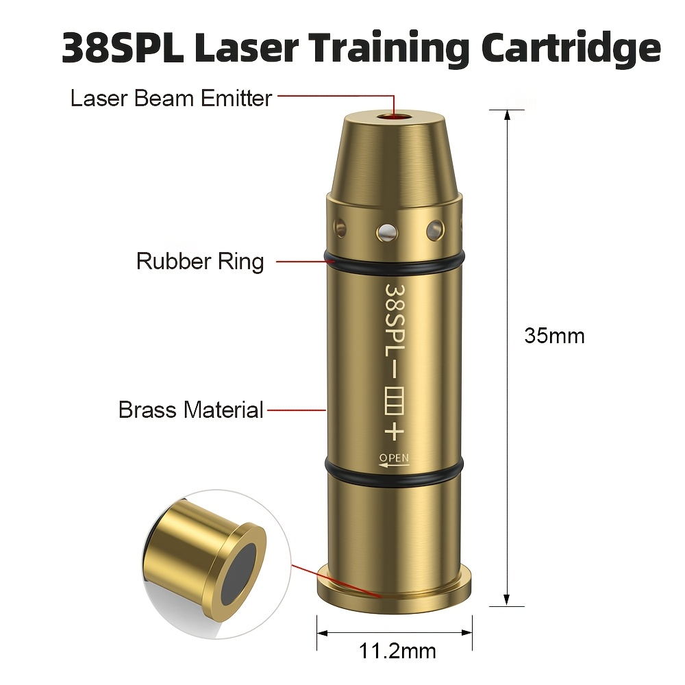 Dry Fire Laser Training Cartridge Multi-Caliber – 9mm 45ACP 223Rem 380ACP 357Sig 308Win 12GA 40Cal 6.5mm 7.62x39 | H59 Brass | Class IIIA