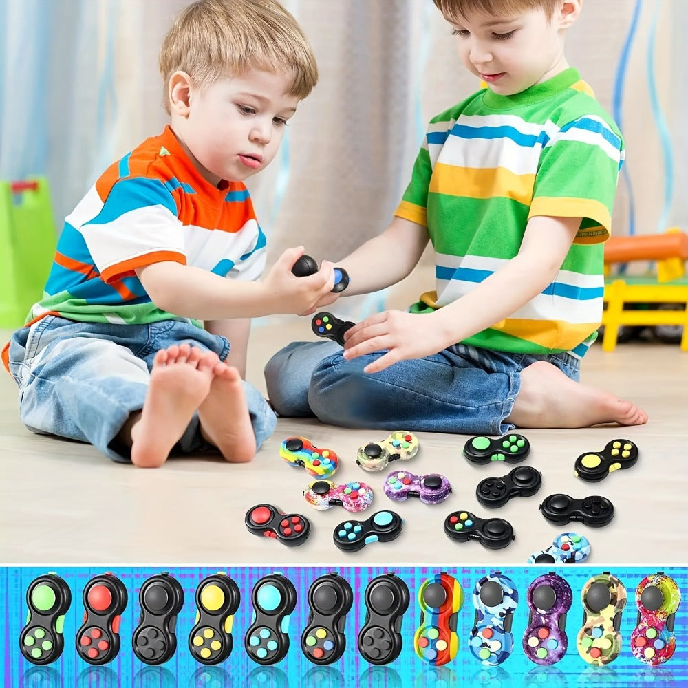 Handheld Fidget Controller Toy with Buttons, Roller, Switch and Seven-Color Checkout Assortment