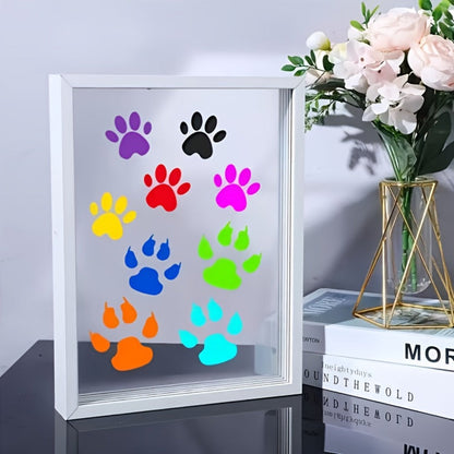 Family Handprint Kit with 4 Slots & 6 Colors, Memory Frame Keepsake Gift for Entryways, Bedrooms and Living Spaces