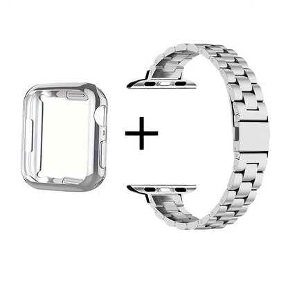 Slim Waist Apple Watch Steel Band & Half Shell Case 3-Piece Set for an Everyday Personal Care Routine