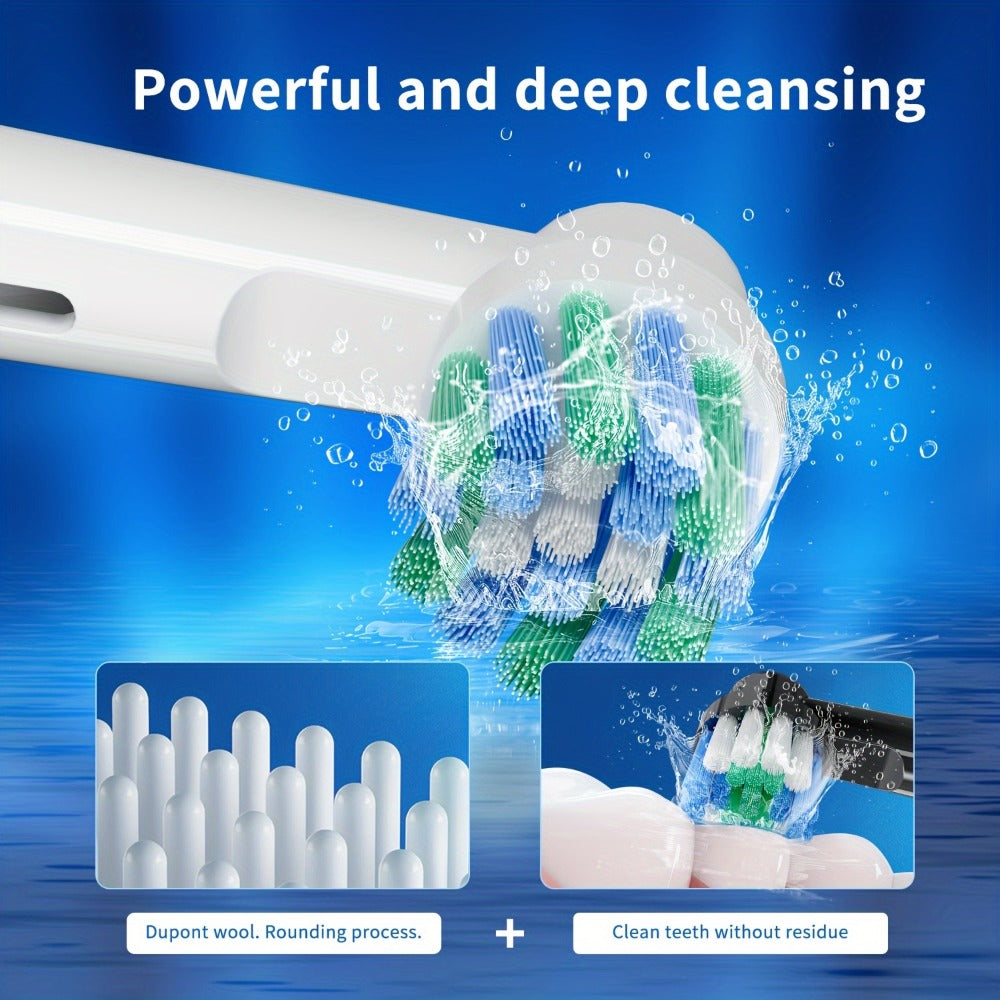 Electric Toothbrush with 3 Rotating Cleaning Modes – Induction Charging, 4 Replacement Brush Heads, Travel Case Included