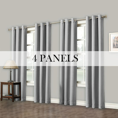 Grommet-Top Blackout Curtain Options in Nine Colors with Seven Width, Length or Panel-Count Labels