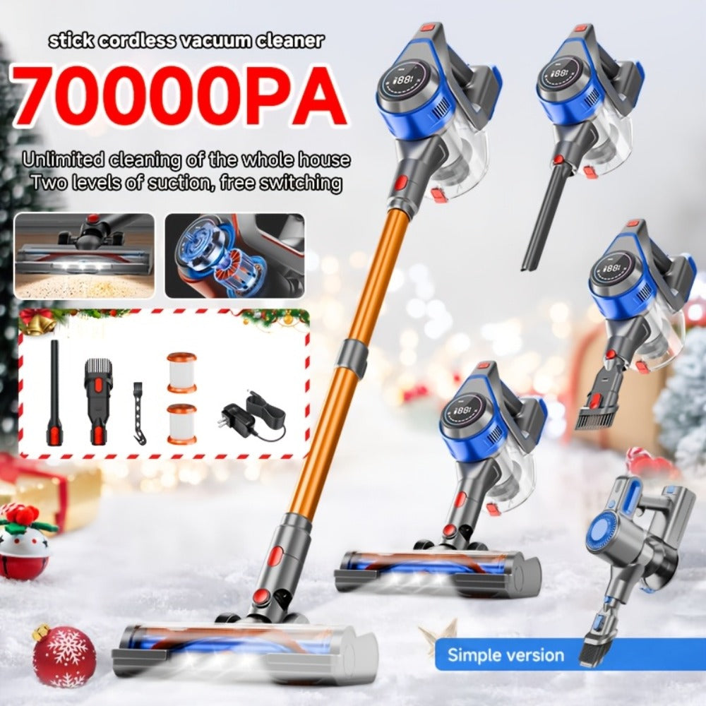 Cordless Stick Vacuum Cleaner 70KPa Brushless Motor 45-Min Runtime for Pet Hair Carpet Hard Floor Dust with Cord & Cordless Modes