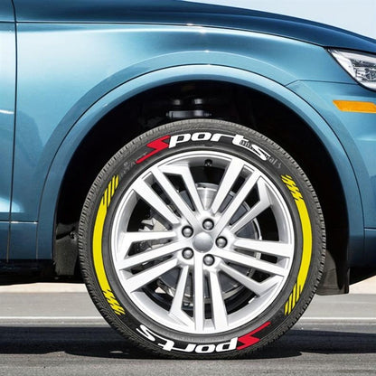Tire Letter Stickers – Sport Racing PVC Tire Decals for Car & Motorcycle, Self-Adhesive Raised Letter Stickers