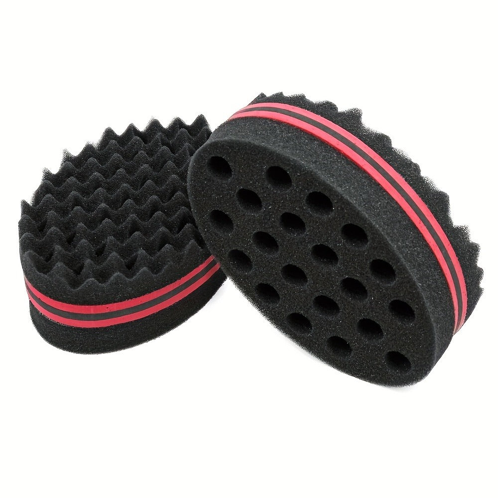 Twist Sponge and Pick Manual Hair Styling Tool Set with Double-Sided Brush and Two Comb Options