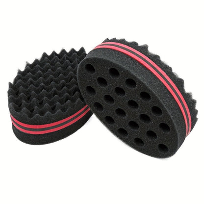 Twist Sponge and Pick Manual Hair Styling Tool Set with Double-Sided Brush and Two Comb Options