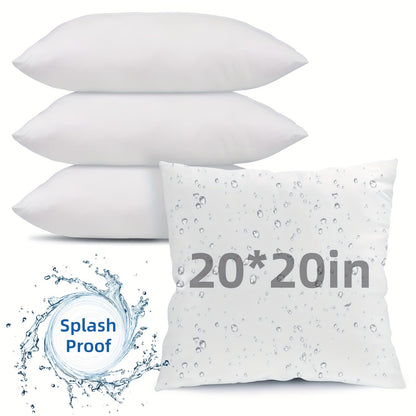 Outdoor Pillow Inserts 4/6 Pack, Soft or Waterproof Throw Pillow Forms for Sofa, Bed & Patio, 12x20-20x20 Inch