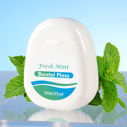 Dental Floss Picks 6pcs Mint Flavor – Plaque Remover Interdental Cleaner Oral Care Floss Sticks Fine Thread Teeth Cleaning Tool Intertooth