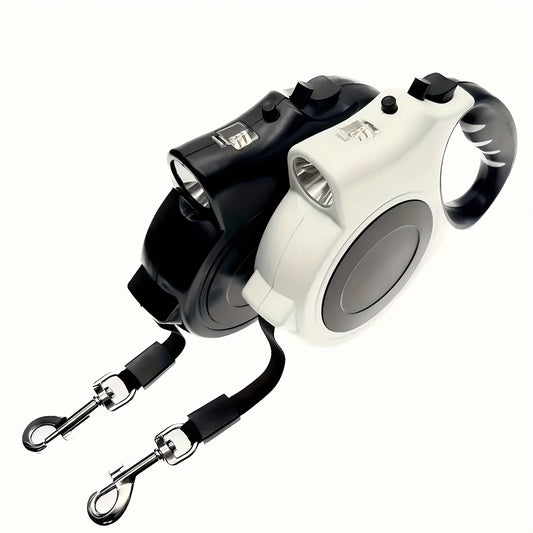 LED Retractable Dog Leash 16 Feet with Built-In Lights for Night Walks – Adjustable Durable PVC Traction Line for Small & Medium Dogs