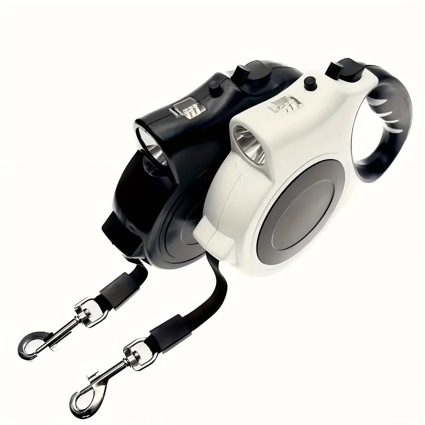 Retractable Dog Leash with 16-Foot Tape and Five Red, Black or Pink Light and No-Light Configurations