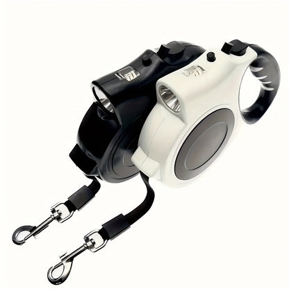 Retractable Dog Leash with 16-Foot Tape and Five Red, Black or Pink Light and No-Light Configurations