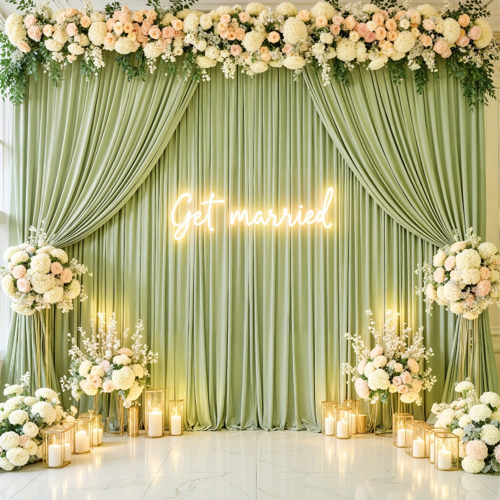 Elegant Fabric Backdrop Curtains 4pcs with Poles 59x85in Non-Transparent Wrinkle-Free Party Photo for an Everyday Personal Care Routine