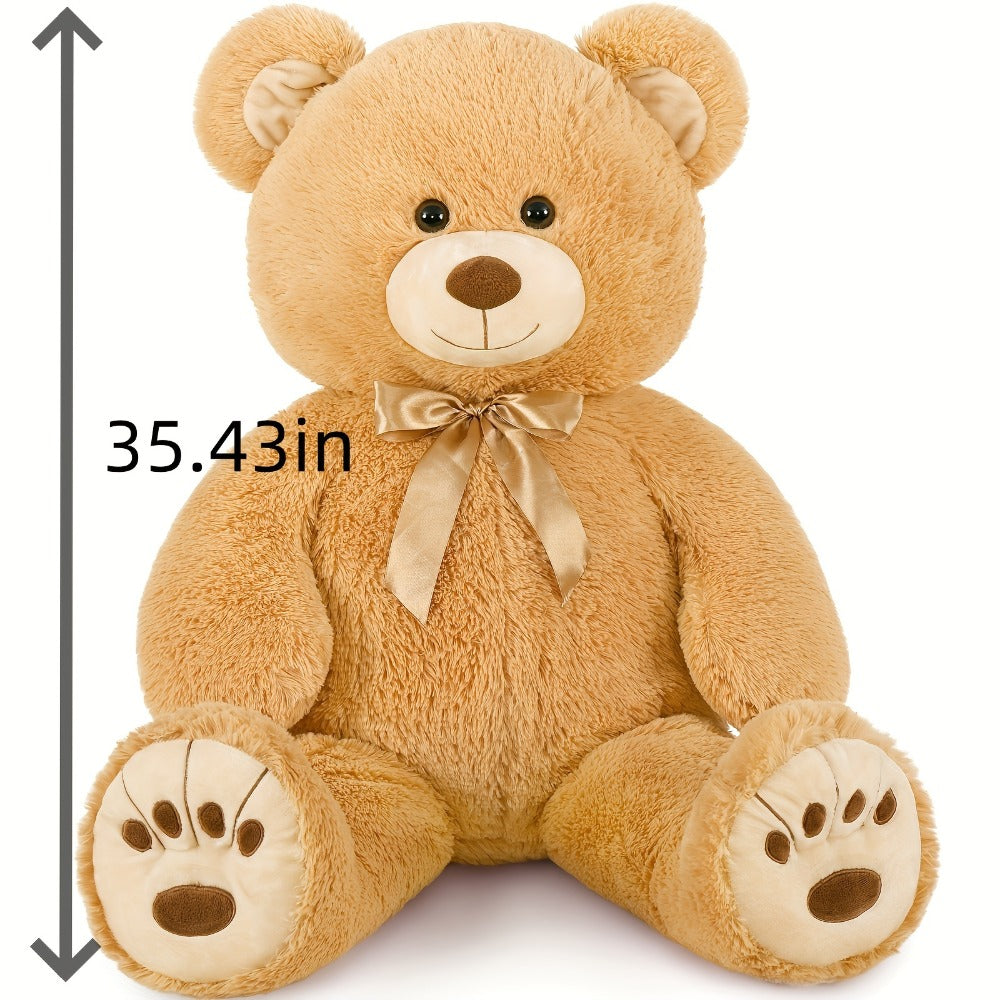 Stuffed Animal Giant Brown Teddy Bear with Oversized Seated Shape and Photo-Color Option for Room Decor