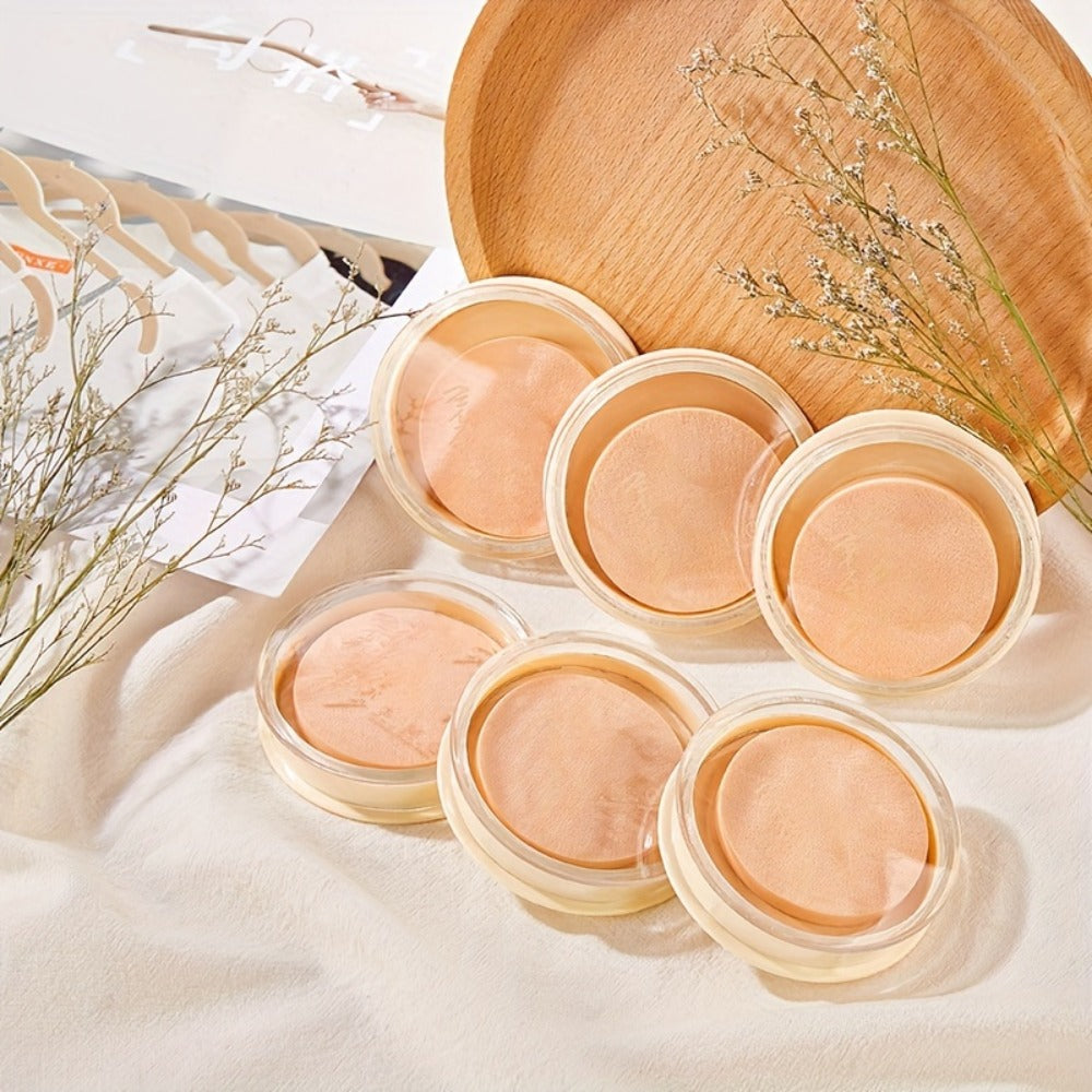 Oil Control Setting Powder Kit with Concealer Puff & Brush – Wet & Dry Dual Formula, Water-Resistant Long-Lasting Matte Finish Face Makeup