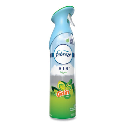 Febreze AIR Gain Original Air Freshener Spray 8.8oz 6-Pack Carton, Odor Eliminator, 100% Natural Propellant