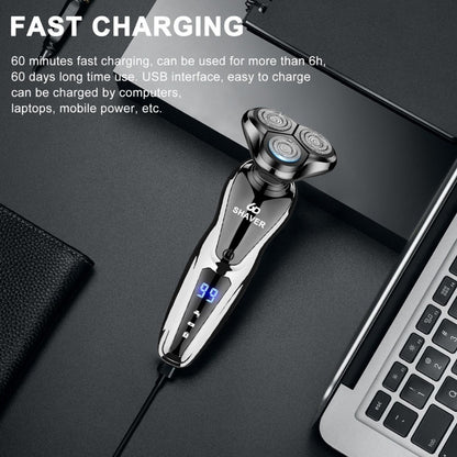 Electric Shaver 2-Pack with 3D Floating Heads, LED Power Indicators and Rechargeable Design