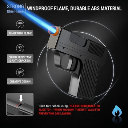 Blue Flame Torch Lighter with Adjustable Flame, Windproof Butane Cigar Lighter for BBQ Outdoor Survival Kitchen