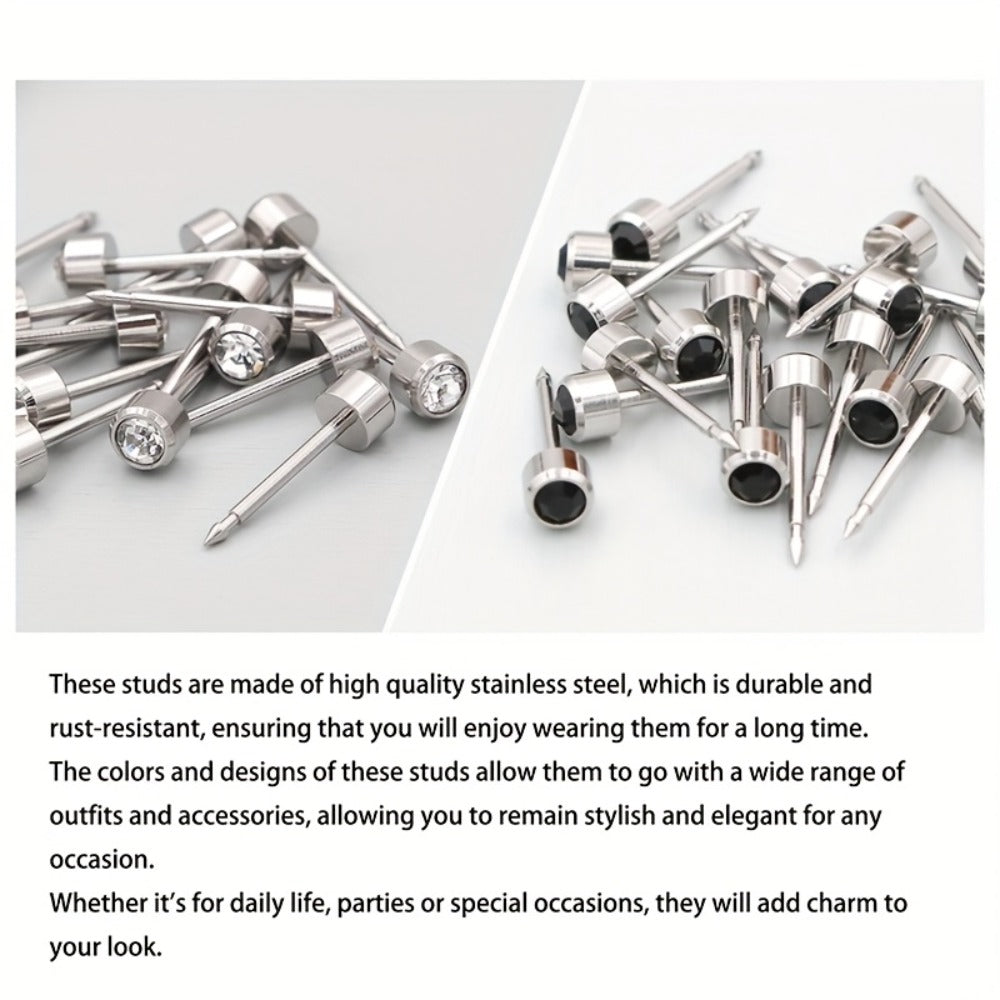 Ear Piercing Kit, 8 PCS Disposable Self Piercing Gun with 316 Stainless Steel Earrings for Entryways, Bedrooms and Living Spaces