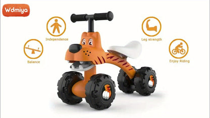 Baby Balance Bike 4 Wheels with Adjustable Seat Toddler Walker Ride On Toy with the Listed Color, Size or Set Options for Everyday Use