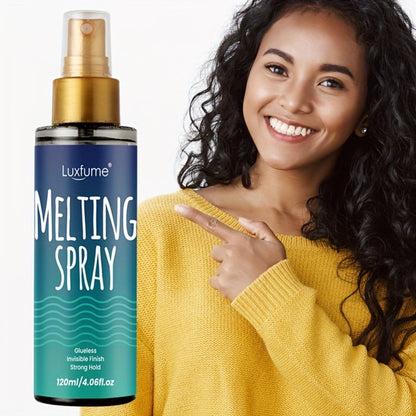Lace Melting Spray for Wigs Invisible Hold No Residue Strong Bond Transparent Wig Adhesive for Home, Travel and Salon Hair Styling